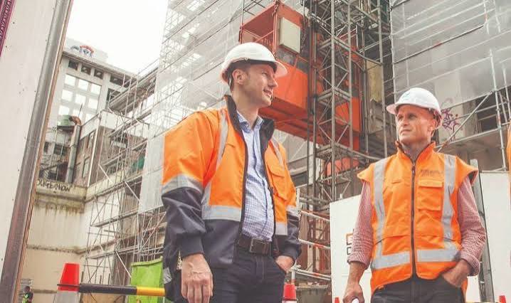 Site engineers on a construction project